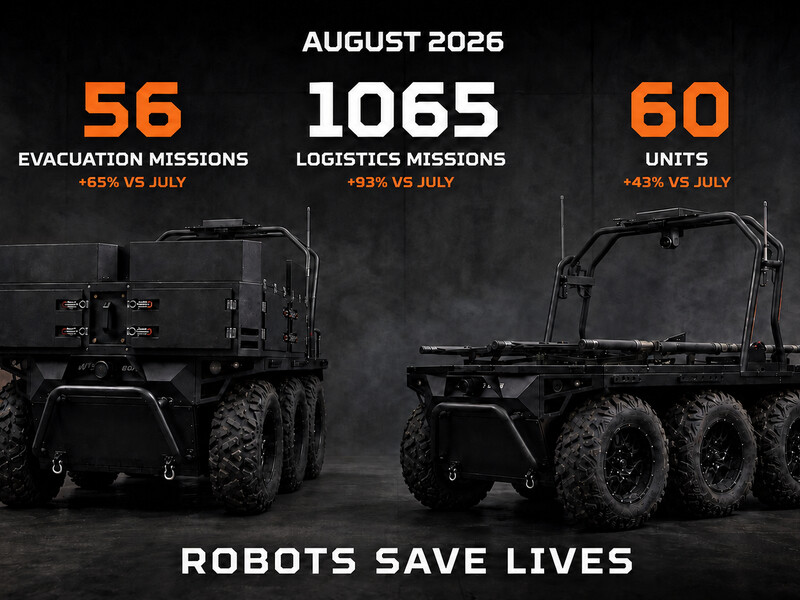 Ratel Robotics が公表した2026年8月の運用実績(Ratel Robotics)